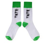 Tate green and white socks